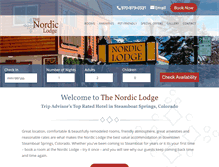 Tablet Screenshot of nordiclodgeofsteamboat.com